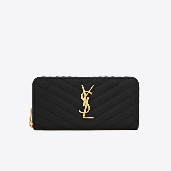 SAINT LAURENT CASSANDRE MATELASSÉ ZIP AROUND WALLET - Picture 2 of 16